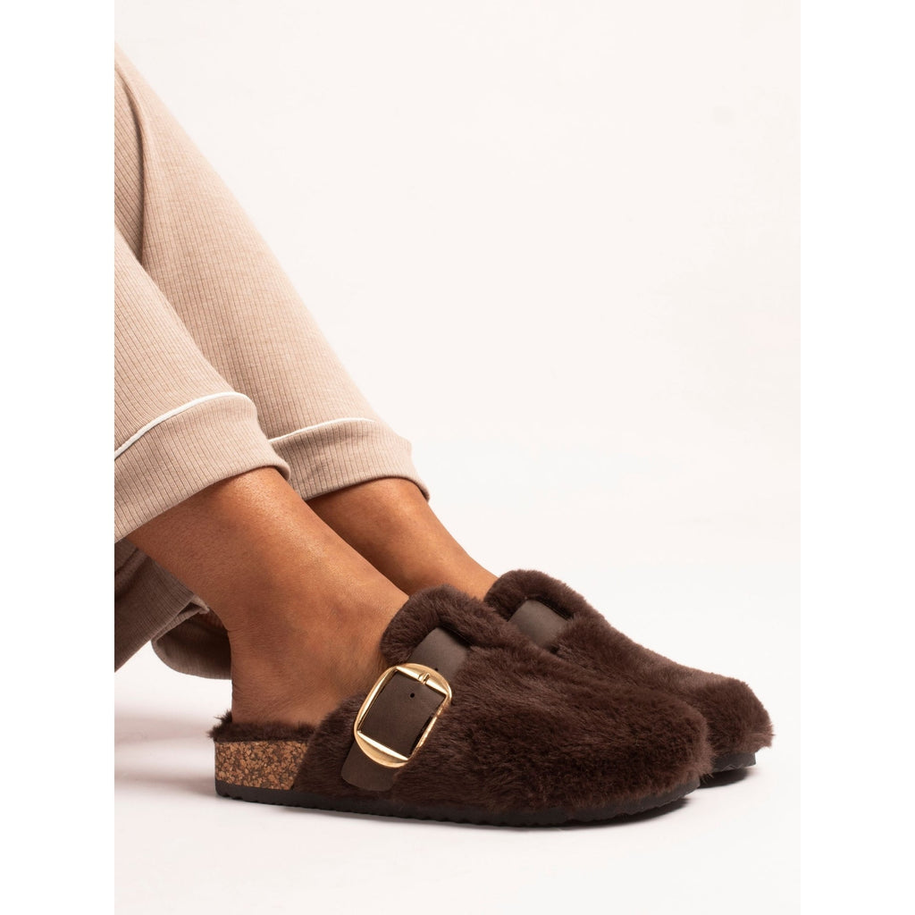 Rhianna Brown Mule Slipper