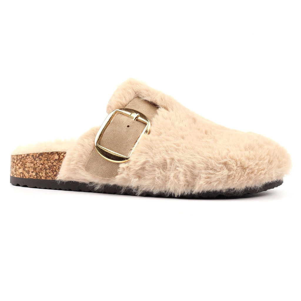 Rhianna Beige Mule Slipper