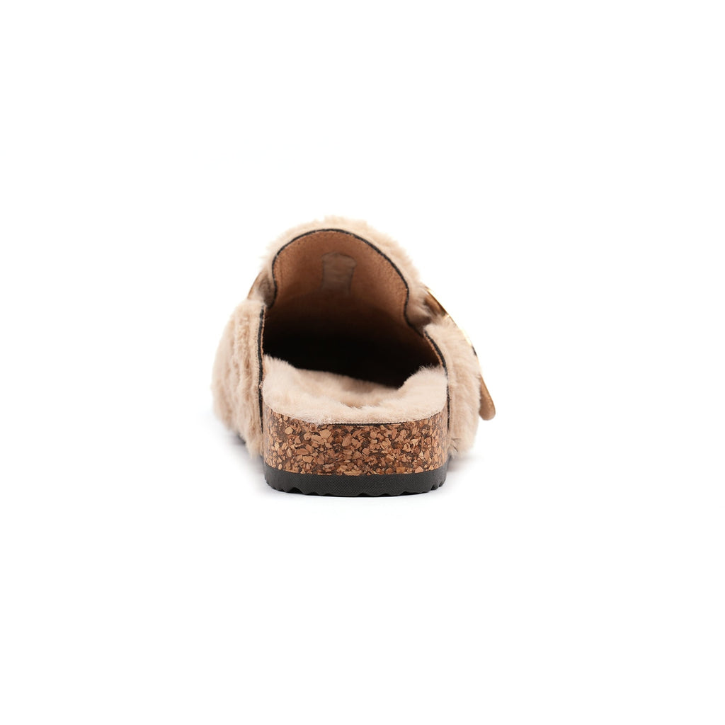 Rhianna Beige Mule Slipper