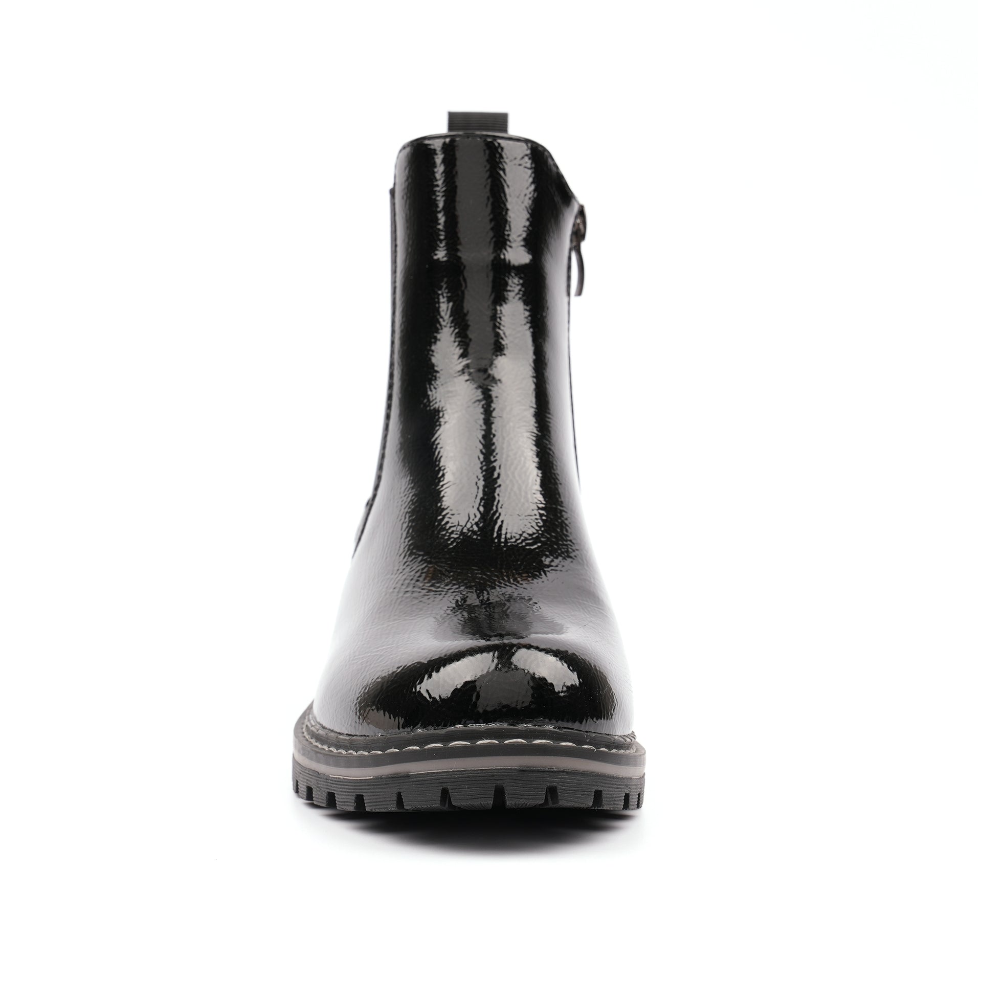 Bessy Black Patent Ankle Boot