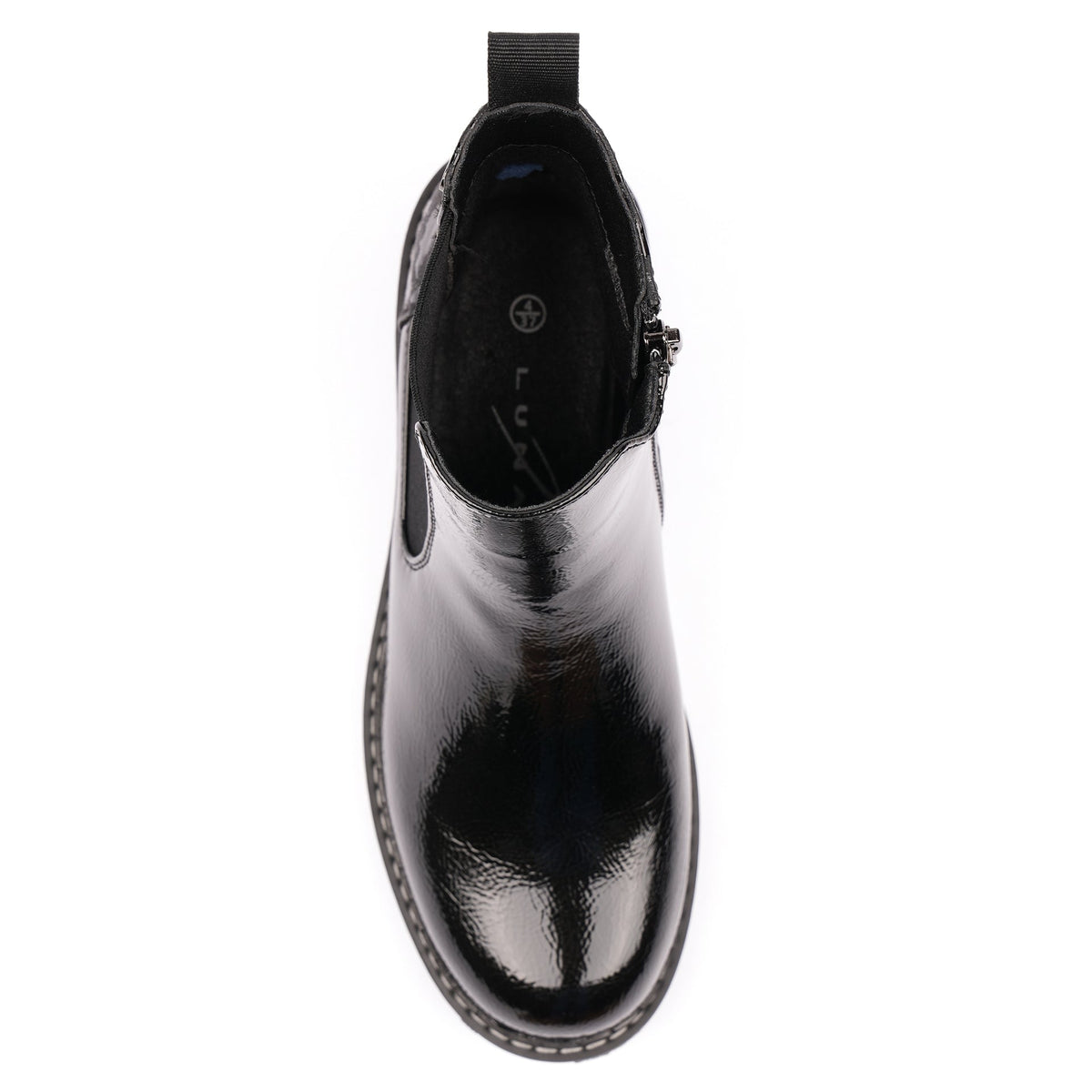 Bessy Black Patent Ankle Boot