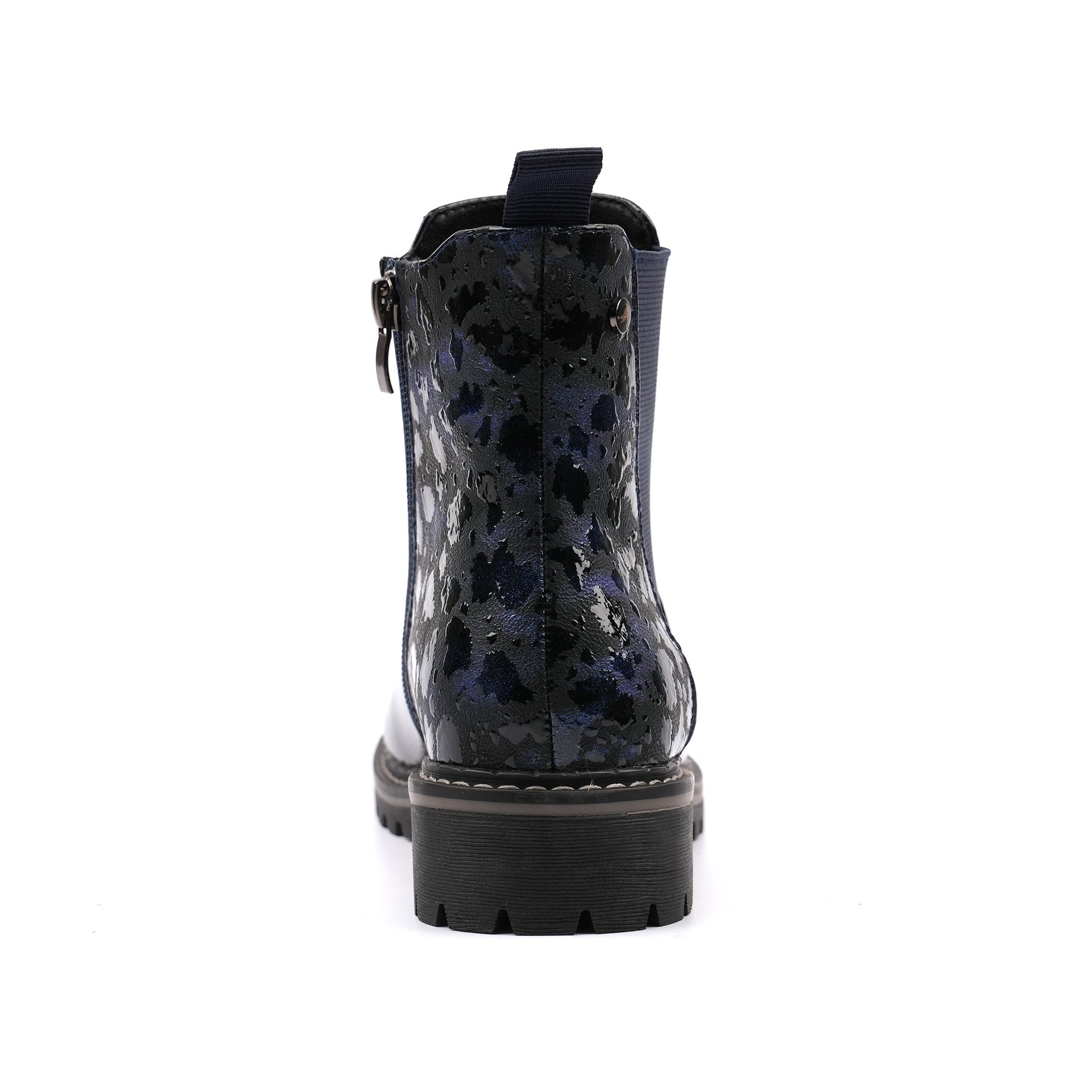 Bessy Navy Patent Ankle Boot