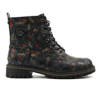 Amarillis Navy Floral Ankle Boot