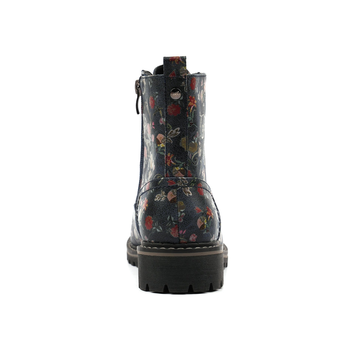 Amarillis Navy Floral Ankle Boot
