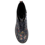 Amarillis Navy Floral Ankle Boot