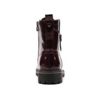 Allison Burgundy Patent Ankle Boot