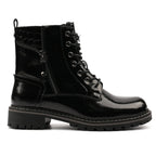 Allison Black Patent Ankle Boot