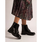 Allison Black Patent Ankle Boot