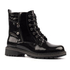 Allison Black Patent Ankle Boot