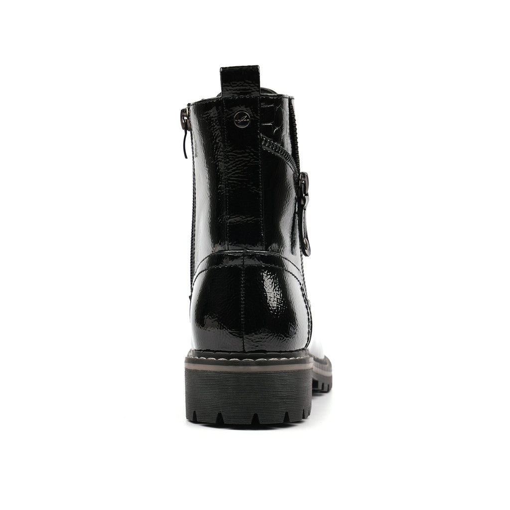 Allison Black Patent Ankle Boot