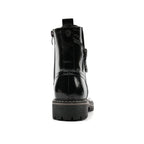 Allison Black Patent Ankle Boot