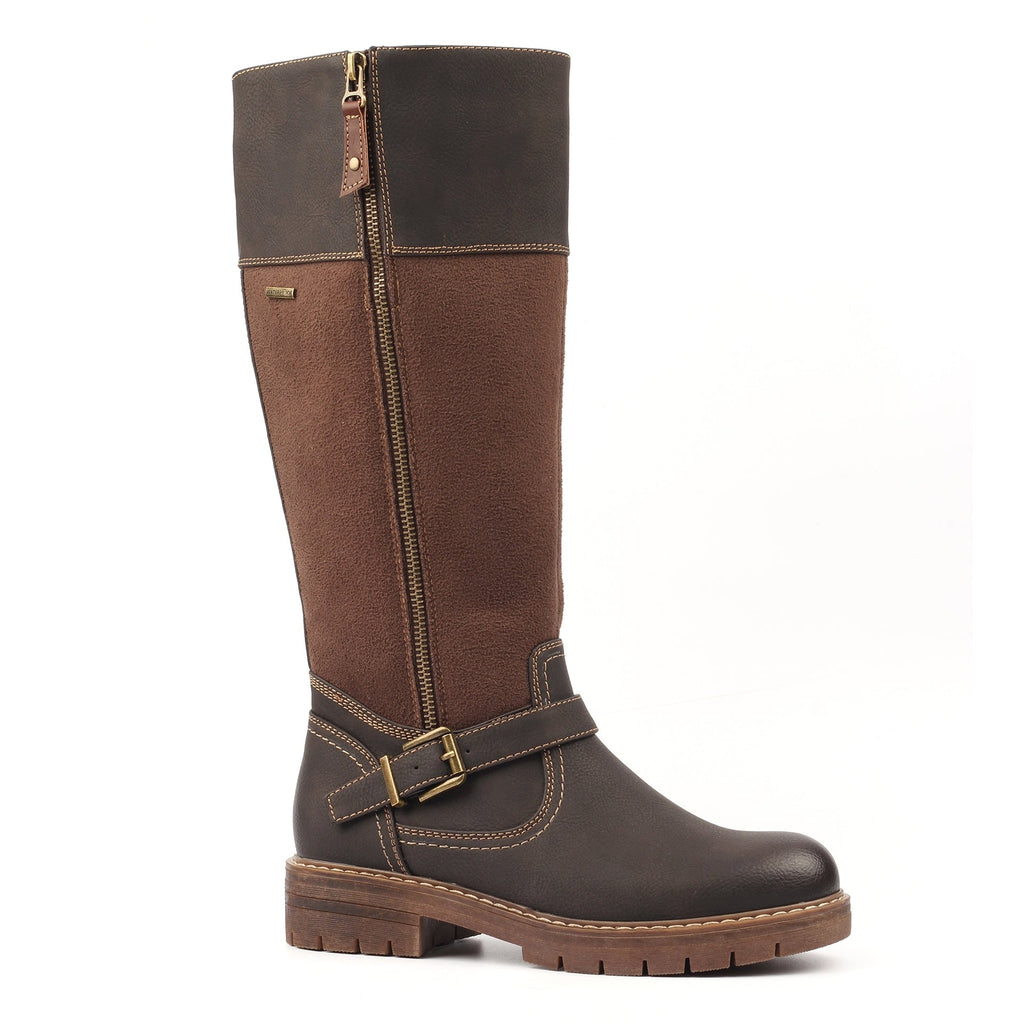 Joy Brown Waterproof Expanding Calf Long Boot