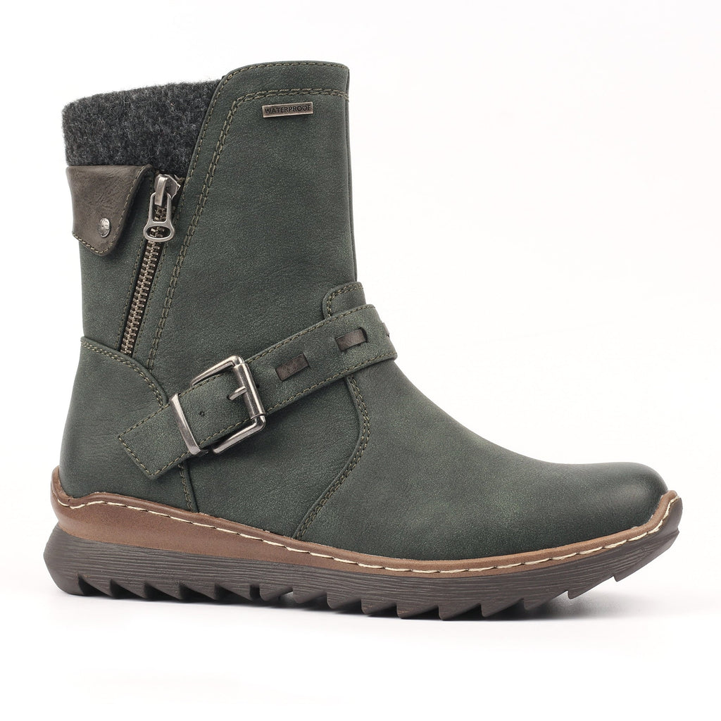 Haley Green Waterproof Ankle Boot