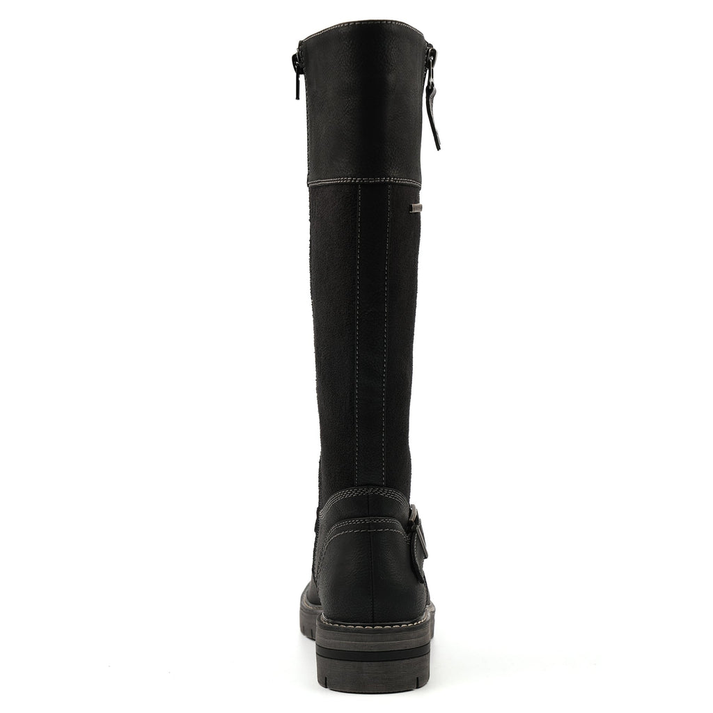 Joy Black Waterproof Expanding Calf Long Boot