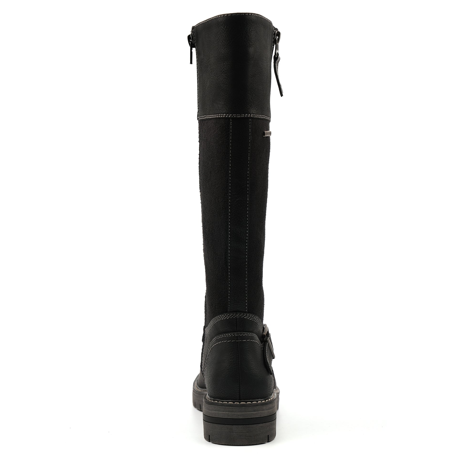 Joy Black Waterproof Expanding Calf Long Boot