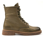 Venus Green Leather Ankle Boot