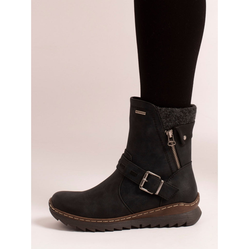 Haley Black Waterproof Ankle Boot
