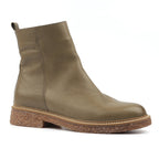 Mars Green Leather Ankle Boot