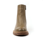 Mars Green Leather Ankle Boot
