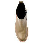 Mars Green Leather Ankle Boot