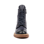 Venus Blue Leather Ankle Boot