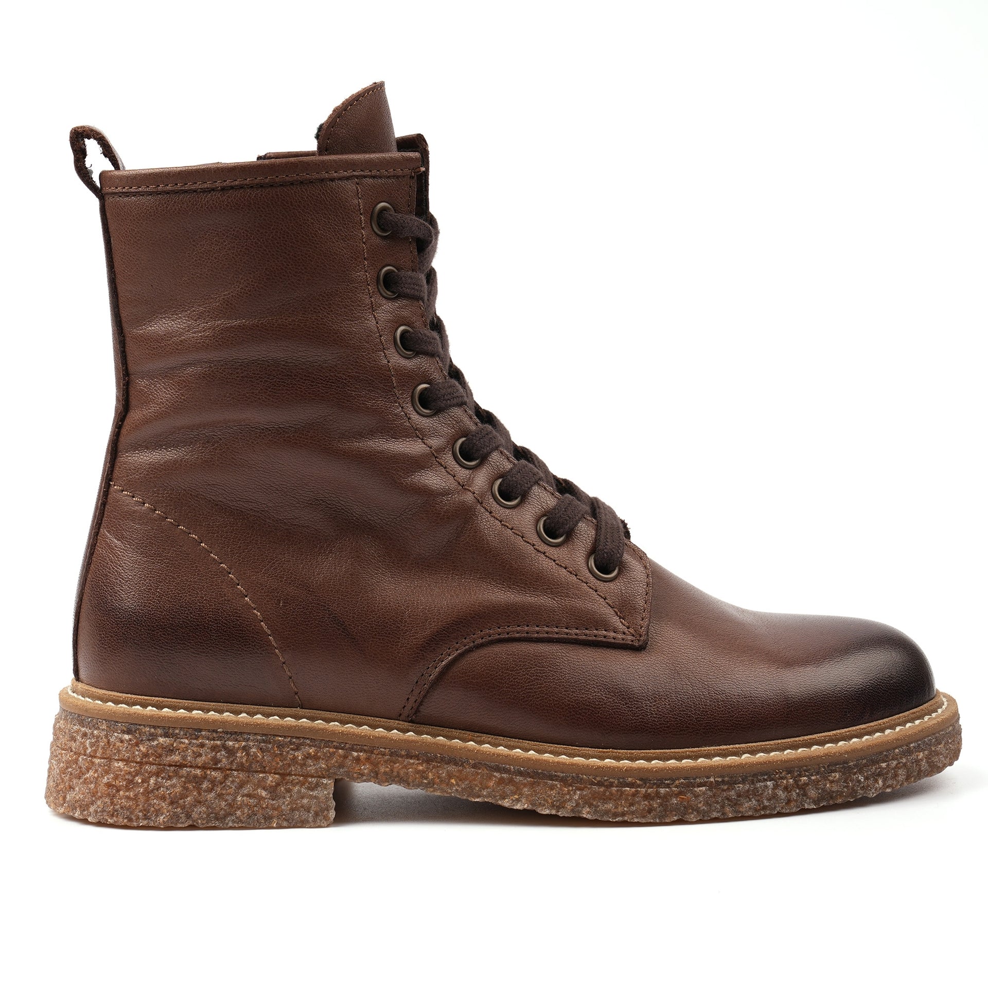 Venus Brown Leather Ankle Boot