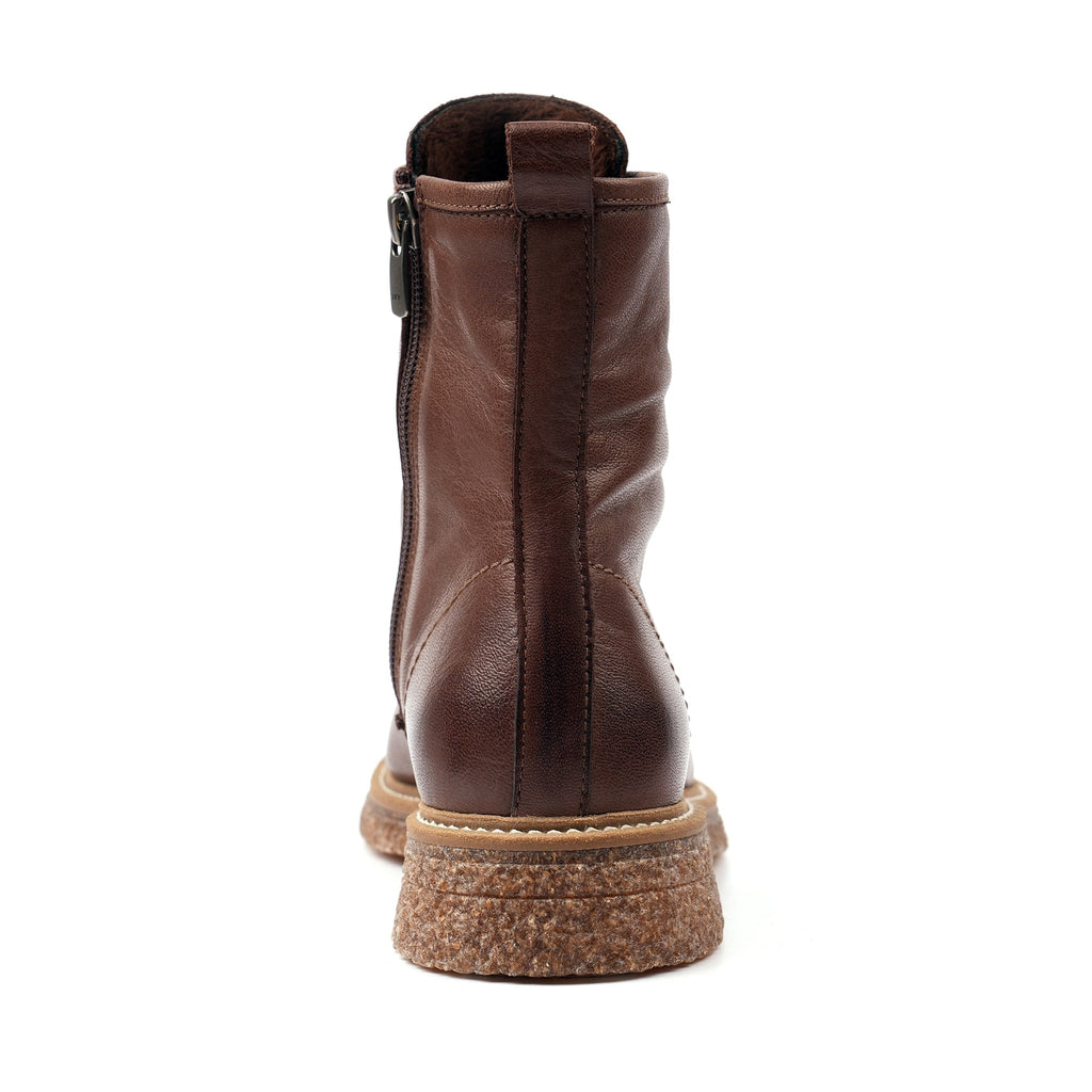 Venus Brown Leather Ankle Boot
