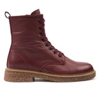 Venus Burgundy Leather Ankle Boot