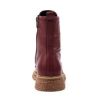Venus Burgundy Leather Ankle Boot