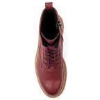 Venus Burgundy Leather Ankle Boot