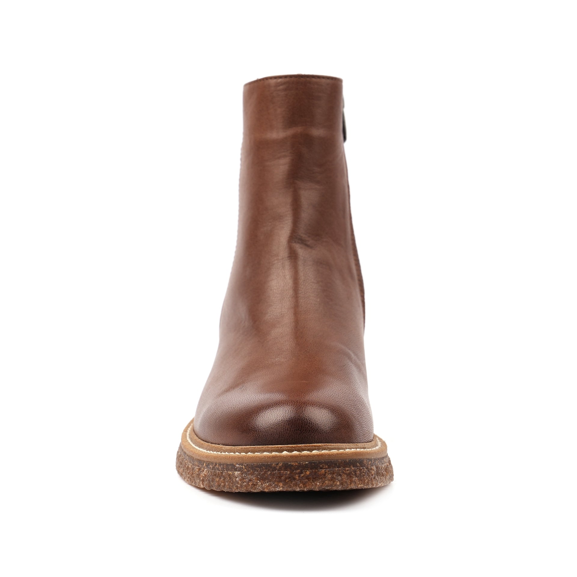 Mars Brown Leather Ankle Boot