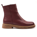 Mars Burgundy Leather Ankle Boot