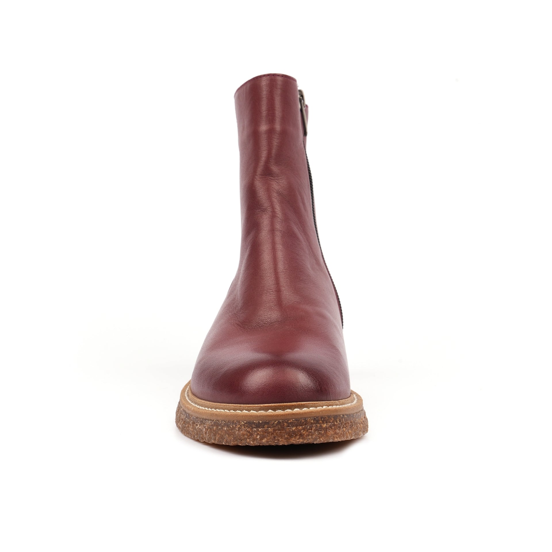 Mars Burgundy Leather Ankle Boot