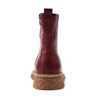 Mars Burgundy Leather Ankle Boot