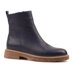 Mars Blue Leather Ankle Boot