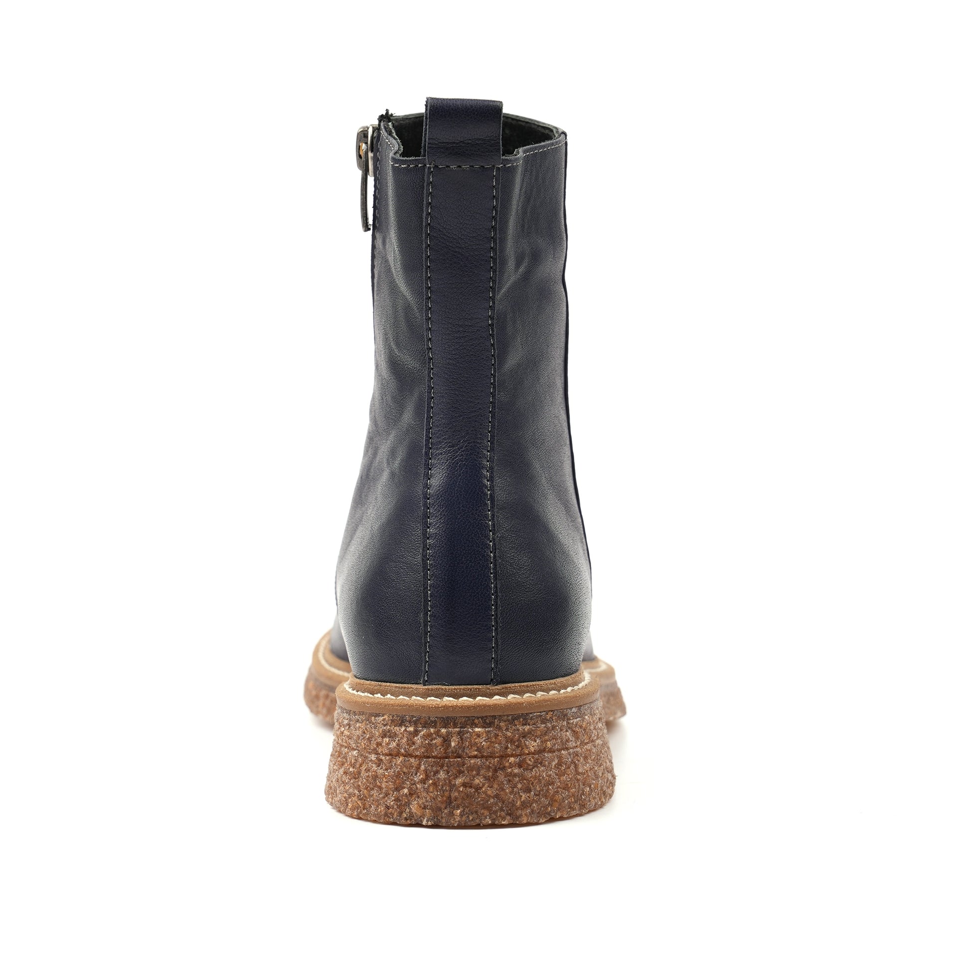 Mars Blue Leather Ankle Boot