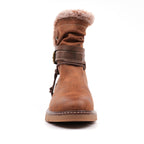 Ellie Tan Waterproof Wide Fit Ankle Boot
