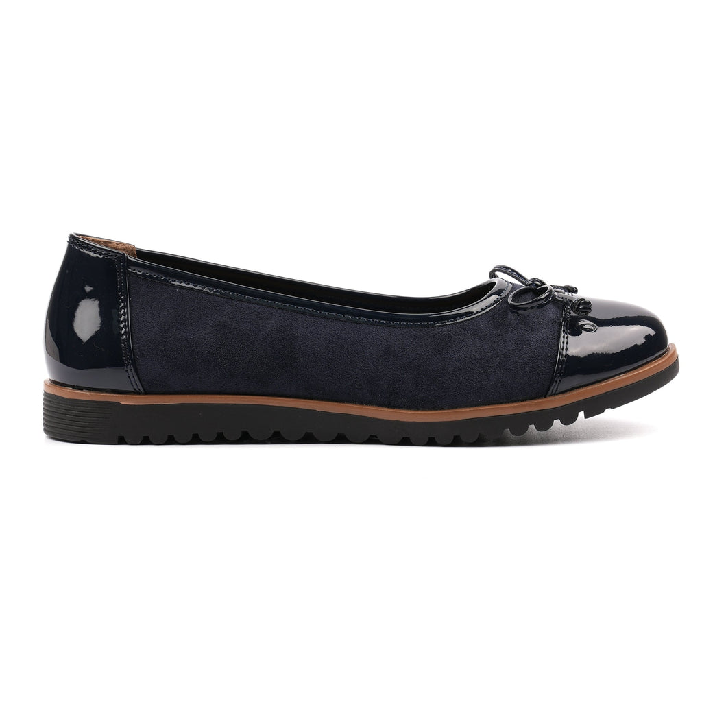 Lydia Navy Patent Shoe