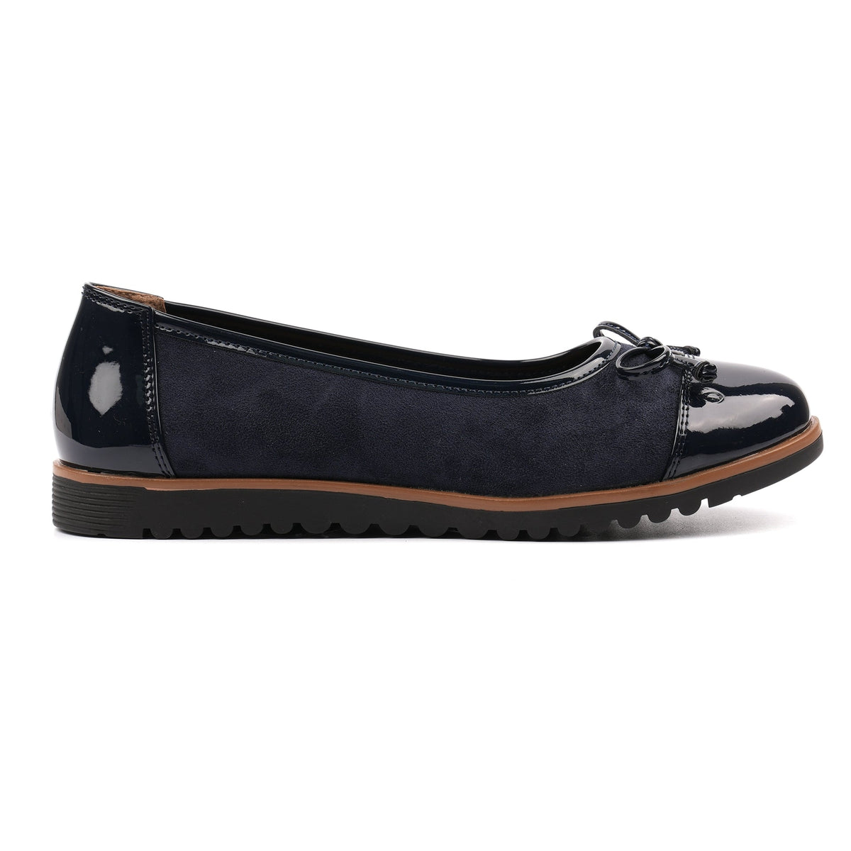 Lydia Navy Patent Shoe