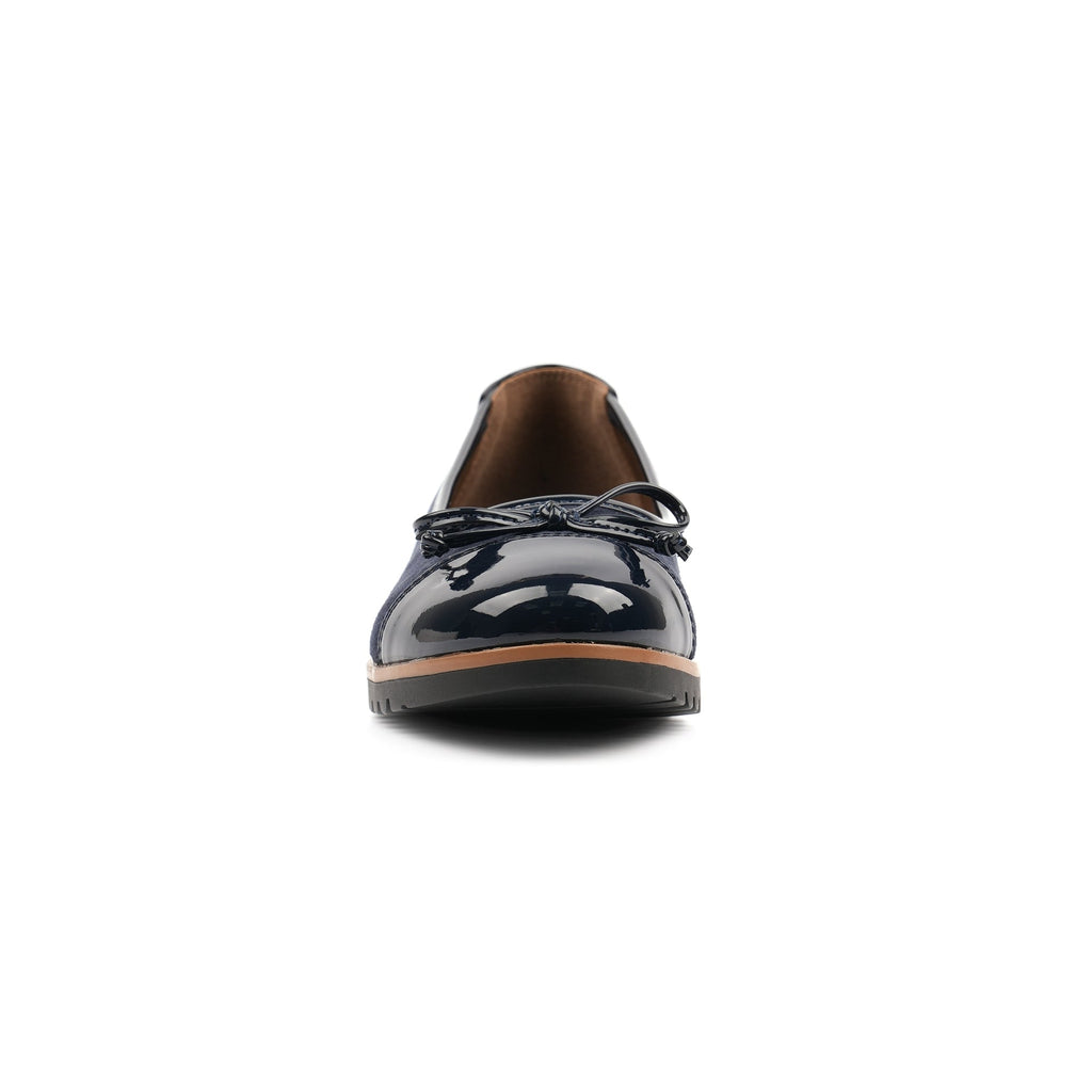 Lydia Navy Patent Shoe