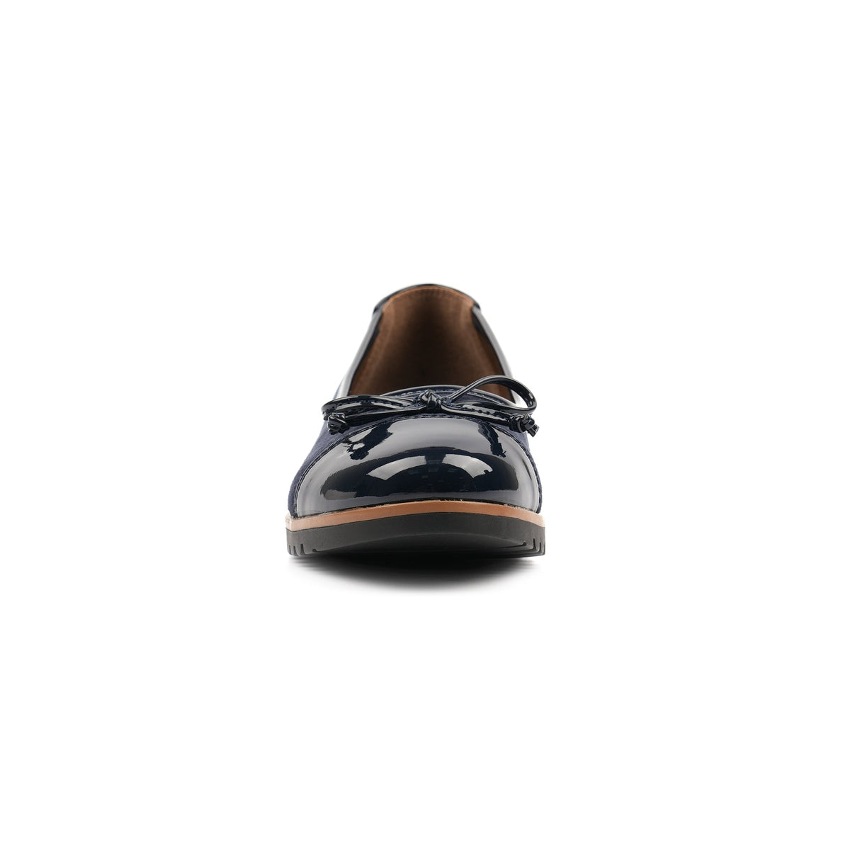 Lydia Navy Patent Shoe