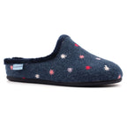 Flora Navy Slipper