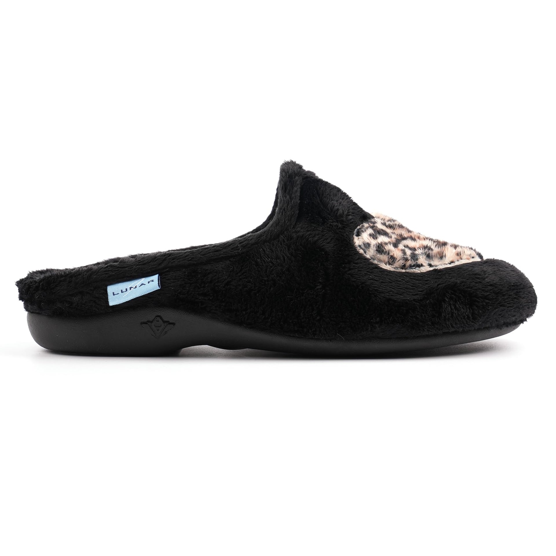 Lunar Buffy Black Mule Slipper