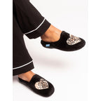 Lunar Buffy Black Mule Slipper