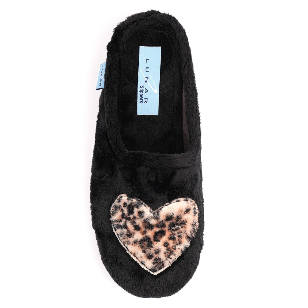 Lunar Buffy Black Mule Slipper