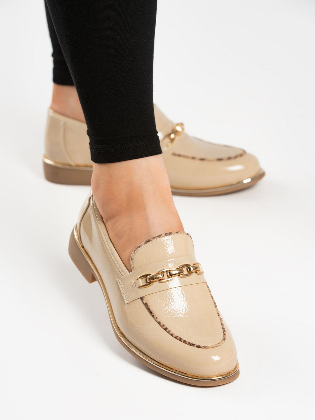 Mylee Beige Patent Shoe