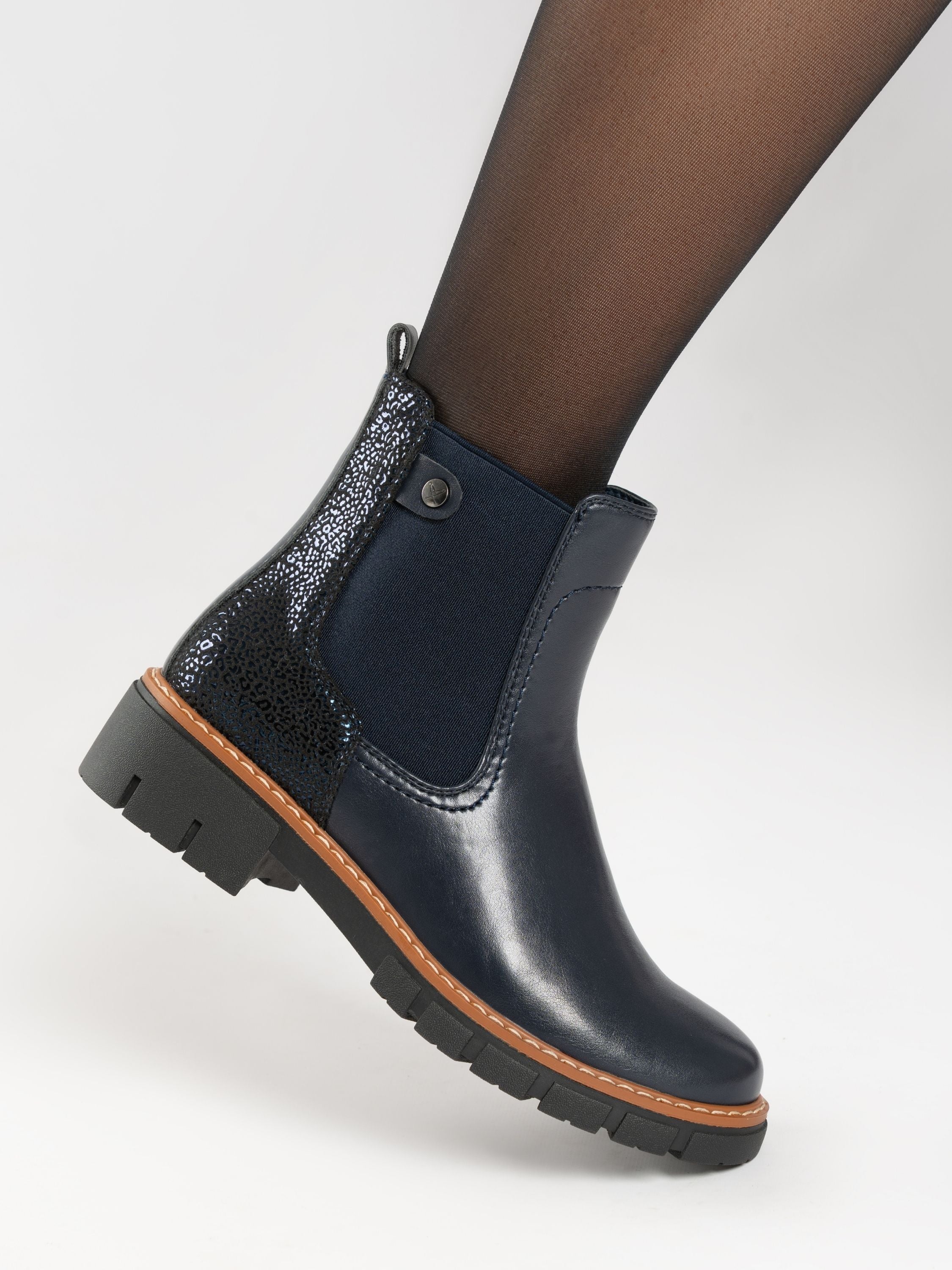 Bernadette Navy Ankle Boot