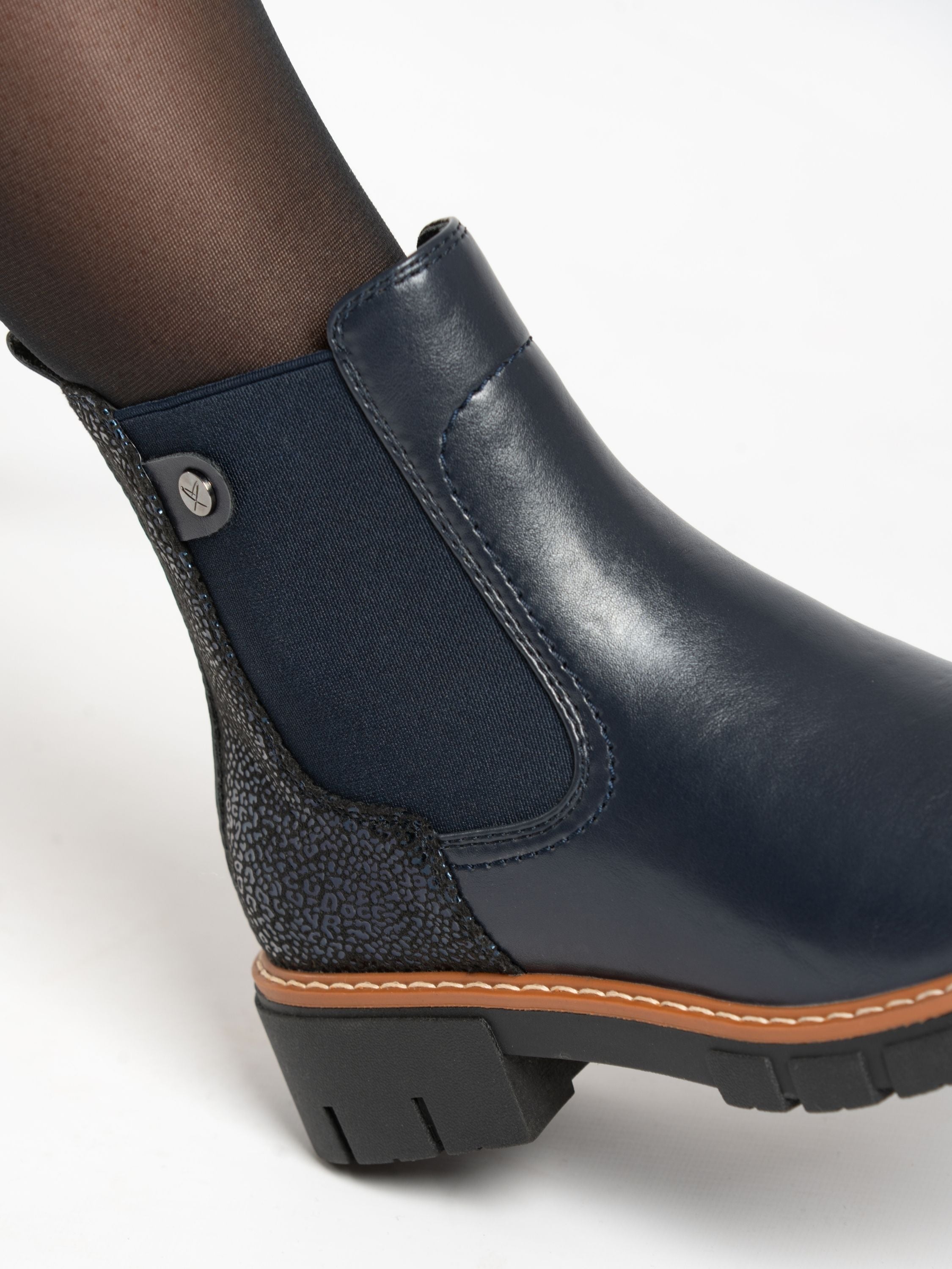Bernadette Navy Ankle Boot