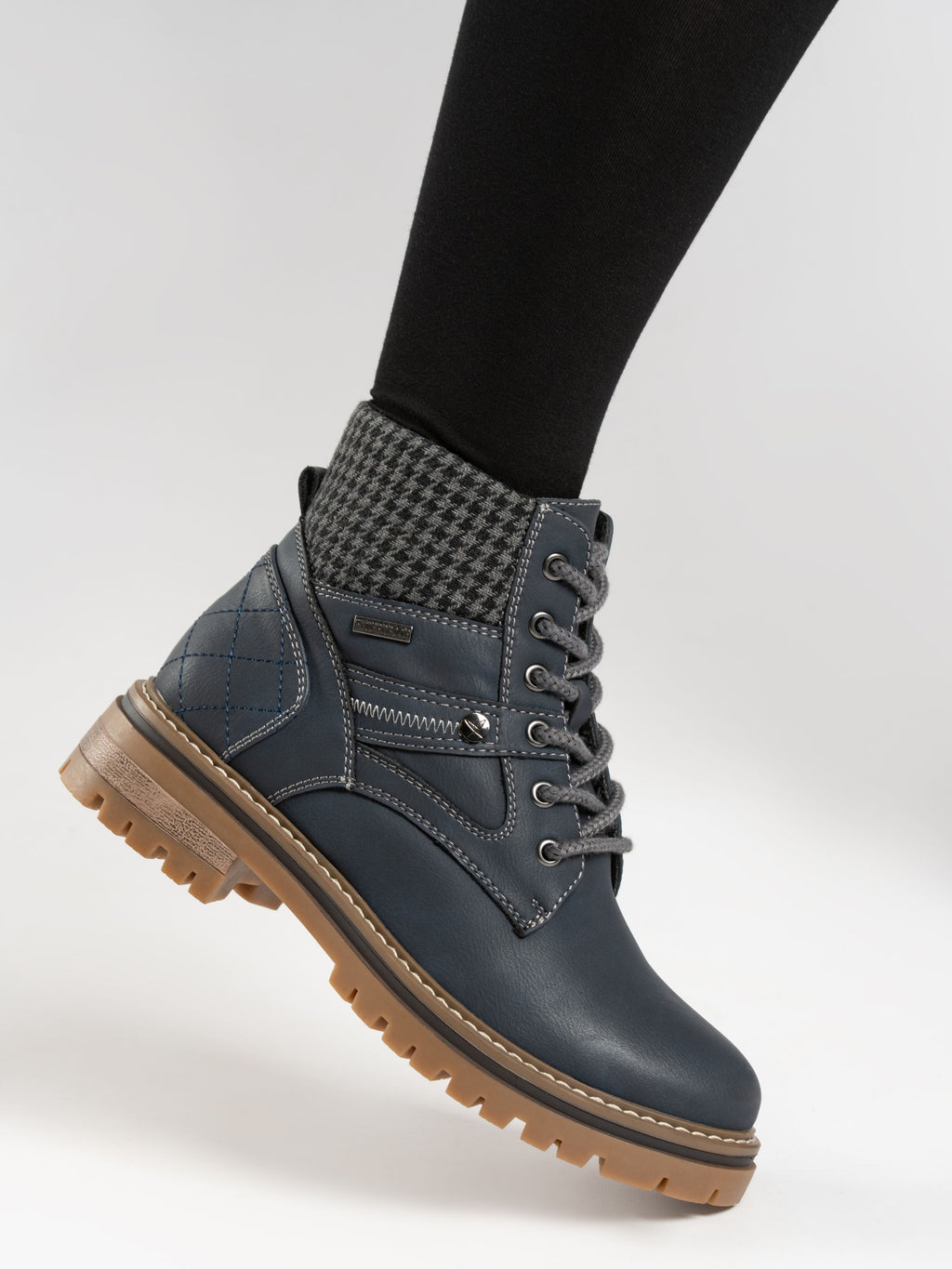 Cali Navy Waterproof Ankle Boot
