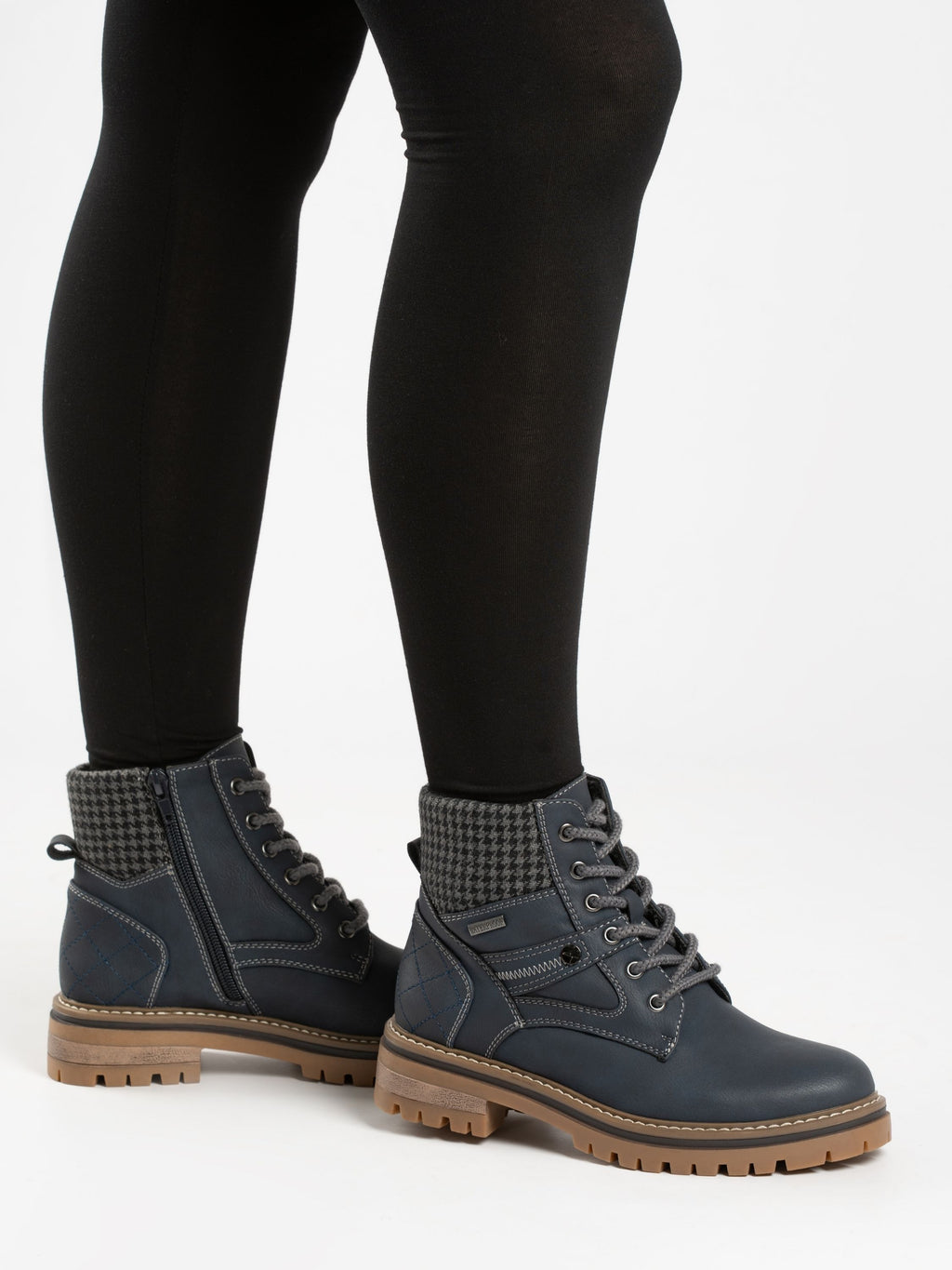 Cali Navy Waterproof Ankle Boot